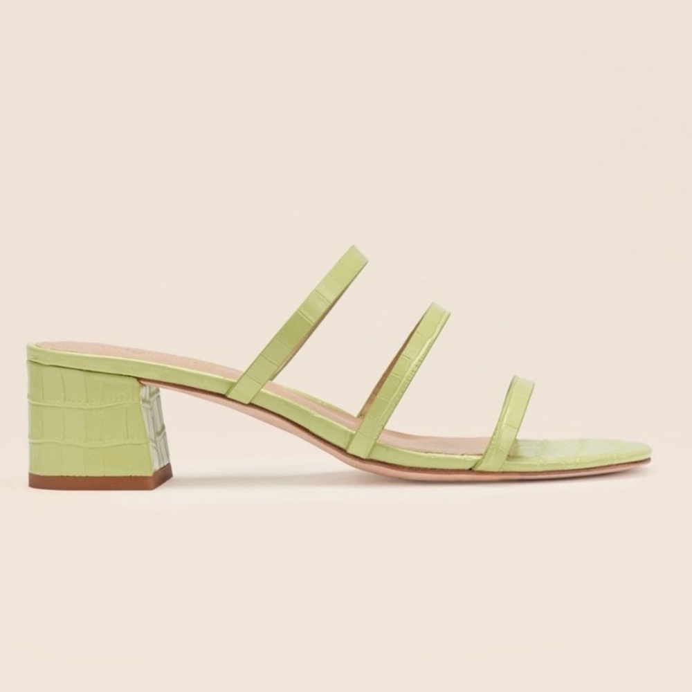 💥PRICE DROP💥 Menage Croc Pattern Block Heel Sandal